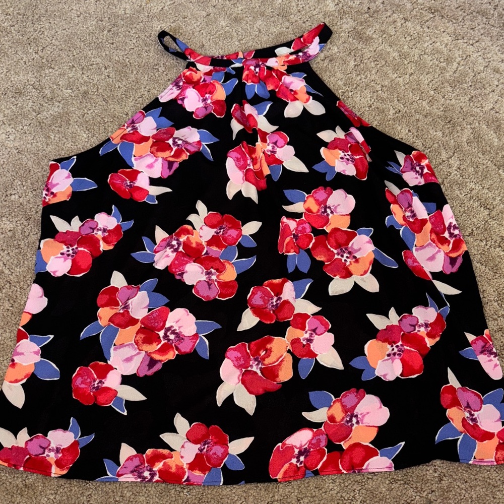 Maurices Blouse Floral Halter neck Top Size 2X Plus Size Shirt Women’s shirt